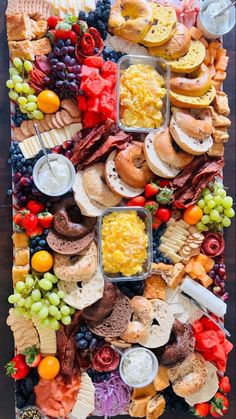 a large platter filled with lots of different types of food