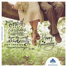 a man and woman sitting on top of a tree branch with wedding congratulations written in cursive writing