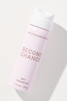 Give your hair a second chance with oil-absorbing Beachwaver Second Chance Dry Shampoo. This rice-based formula will revive your hair and restore fullness to your roots allowing you to extend your style for days. This smaller version is perfect for travel or to keep in your bag for quick touch-ups throughout the day. | Beachwaver Second Chance Dry Shampoo Travel by Anthropologie in Pink, Women's The Beachwaver, Beach Waver, Magnesium Carbonate, Second Chances, Beauty Wellness, Second Chance, Hair Care Shampoo, Dry Shampoo, Hair Shampoo