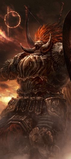 an image of a demon with horns and armor