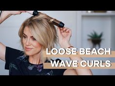 Curling Iron Short Hair, Beach Wave Curls, Jocelyn Mcclellan, Beach Waves For Short Hair, Beach Waves Tutorial, Waves With Curling Iron, Wave Curls, Beach Waves Hair Tutorial, Beachy Waves Hair