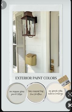 the exterior paint colors are white and beige