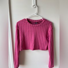 Both New And Never Worn Shein Size Small Cropped Sweater! Very Lightweight And Comfortable Material! Pink Cropped Sweater, Pink Sweaters, Tops Shein, Shein Tops, Cropped Sweater, Cute Pink, Colorful Sweaters, Womens Tops, Crop Tops