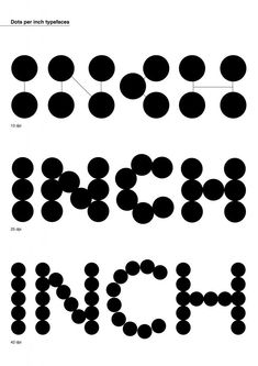 some type of font that is made up of circles and letters with dots on them