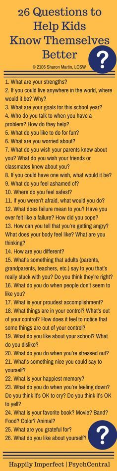 an orange and black poster with the words, questions to help kids know what they are doing