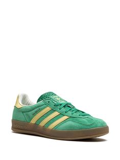 Find ADIDAS Gazelle Lace-up Sneakers on Editorialist. grass green/banana yellow calf suede/calf leather signature trefoil logo detail logo-embroidered tongue signature 3-Stripes logo contrasting heel counter front lace-up fastening round toe branded leather insole vulcanised-rubber sole These styles are supplied by a premium and authenticated sneaker marketplace. Stocking only the most sought-after footwear, they source and curate some of the most hard to find sneakers from around the world. Adidas Green Custom Sneakers With Rubber Sole, Custom Green Adidas Sneakers, Green Adidas Sneakers With Logo, Green Sneakers With Three Stripes And Round Toe, Green High-top Sneakers With Three Stripes, Green High-top Sneakers With Three Stripes Branding, Low-top Green Sneakers With Three Stripes Branding, Adidas Green Leather Sneakers, Adidas Green Low-top Custom Sneakers