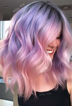 Lilac Hair Dye, Pink And Purple Hair, Lilac Hair Color, Hair Color Brush, Lavender Hair Colors, Trendy We Fryzurach, Dyed Tips, Hair Dye Tips