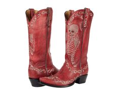 Old Gringo Selfie | Zappos.com Cowboy Boots Mexican, Red Cowgirl Boots, Beige Embroidery, Red Cowboy Boots, Taking Selfie, Skeleton Graphic, Vintage Cowboy Boots, Cowgirl Boot, Handmade Boot