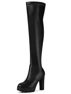 Shop Allegra K for platform chunky heel over knee high side zipper boots you are looking for, get more women's platform/wedge for yourelf. Order now! Free Returns! Halloween Costume Boots, Costume Boots, Platform Boots Chunky, Leather Thigh High Boots, Chunky High Heels, Zipper Boots, Platform Heels Chunky, Thigh High Boots, Platform Boots