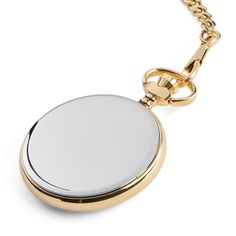 Elevate your style with this stunning open-faced pocket watch for men. Features black Roman numerals and hands, along with a sub-dial that counts the seconds. The slender gold- and silver-toned surgical steel case fits neatly in your pocket for easy access. Runs on Japanese Miyota movement. Watch attaches to your belt or pocket with the sturdy clip at the end of the chain. Designed in Denmark by Seizmont. Comes in an environmentally friendly storage box. Time Keeper, Watch For Men, White Dial, Roman Numerals, Pocket Watch, Easy Access, Environmentally Friendly, Denmark, Storage Box