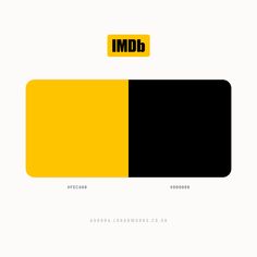 the imdb logo is shown in black, yellow and grey colors on a white background