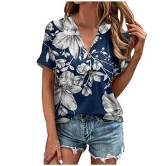 PRICES MAY VARY. blouses for women dressy casual business casual tops for women ladies tops and blouses womens tunic tops blouse women womens tops dressy hawaiian shirt for women workout t shirts for women ladies shirts summer shirts for women 2024 womens tee shirt tops short sleeve womens short sleeve tops casual womens oversized shirts tops for women 2024 hawaiian shirt for women vacation tops for women womens dressy tops and blouses women blouses plus size womens tops hawaiian shirts basic to Hawaiian Tops Women, Printed V-neck Tops For Office, Elegant V-neck Printed Shirt, Printed Summer Office Tops, Printed Tops For Office In Summer, Printed V-neck Tops, Elegant V-neck Floral Print Shirt, Non-stretch Summer Office Tops, Summer Office Shirt With Print