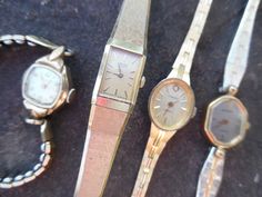 Four vintage wristwatches I do not know if they work or will work Seiko, Bulova, Timex and Helbros Locket Ring, Gold Circle Necklace, Jun 2023, Old Watches, Unisex Watches, Silver Lockets, Wristwatch Men, Wrist Watches, Dream Wardrobe