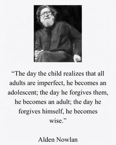 an old man sitting in a chair with a quote about the day he becomes wise