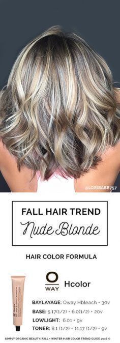 Blonde hair for fall and winter 2016. Nude blonde is dimensional and perfect for Blonde Low Lights, Winter Hair Color Trends, Winter Blonde, Fall Blonde Hair, Fall Winter Hair Color, Hair Highlights And Lowlights, Fall Hair Color Trends, Makeup Tip, Hair Color Formulas