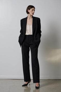 Crafted from soft suiting fabric, these relaxed fit trousers are versatile enough to dress up with the Fairfax Blazer or dress down with a tee or sweater. A wardrobe staple that's both comfortable and timeless making it perfect for any occasion. Wool Wide Leg Pants For Workwear In Spring, Spring Wool Wide Leg Workwear Pants, Spring Wool Wide Leg Pants For Workwear, Relaxed Fit Straight Dress Pants With Welt Pockets, Timeless Wide Leg Dress Pants For Fall, Timeless Wide-leg Dress Pants For Fall, Tailored Timeless Pantsuit For Business Casual, Fall Business Pantsuit Trousers, Timeless Trousers For Fall