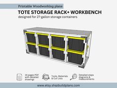 the printable woodworking plans for tote storage rack workbench