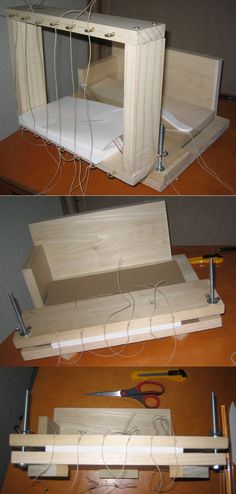 two pictures show the inside of a box with wires coming out of it, and another photo shows how to make an open box