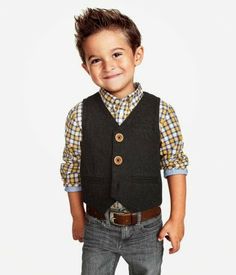 aww, i better have at least one boy so I can dress him like this! Toddler Boy Haircuts, Jeans Vest, Kids Hair Cuts, Picture Day, Boys Fashion, Boys Haircuts