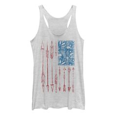 Stay star-spangled all day long with these patriotic Lost Gods Fourth of July shirts and Fourth of July tank tops! Show off your stars and stripes with awesome American flag shirts, USA shirts, and patriotic tees! Size: small. Color: white heather. Gender: female. Age Group: adult. Pattern: Flags. Material: Polyester. Americana Tops With American Flag For Memorial Day, Americana Tops With American Flag For Veterans Day, Americana Style Tops With American Flag For Veterans Day, Memorial Day Americana Tops With American Flag, American Flag Print Top For Fourth Of July, Patriotic American Flag Print Sleeveless Top, Patriotic Sleeveless Top With American Flag Print, American Flag Print Top For Veterans Day, American Style Flag Print Top For Veterans Day