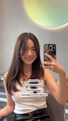 Asian Hair Medium Length, Long Layers Medium Hair, Haircuts For Medium Length Hair Layered, Round Face Hairstyles Long, Korean Long Hair, Asian Long Hair, Long Face Haircuts, Medium Long Haircuts