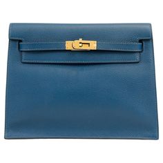 Blue Formal Bag With Turn-lock Closure, Blue Office Bag With Turn-lock Closure, Blue Travel Bag With Turn-lock Closure, Birkin Bag Price, Kelly Danse, Most Expensive Bag, Hermes Lindy Bag, Hermes Lindy, Expensive Bag