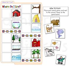 a printable activity sheet with pictures of farm animals