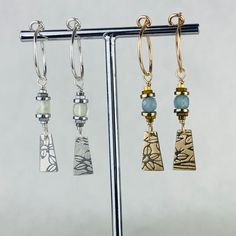 These new cube semiprecious stones are 4mm square ~    Available in sterling silver and 14k gold fill ~ with or without the charm ~ available on my super comfy handmade hoops or Shepard hooks Silver 14k Gold Filled Hoop Earrings As Gift, Silver 14k Gold Filled Hoop Earrings For Gift, Everyday Jewelry Drop Earrings With Dangling Charms, 14k Gold-filled Silver Earrings As Gift, Everyday Drop Earrings With Dangling Charms, Delicate Dangling Charms Earrings, Handmade Dainty Rectangular Jewelry, Dainty Handmade Rectangular Jewelry, Small Hypoallergenic Everyday Jewelry