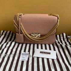 Hanri Bendel Party Chain Bag Nwt Good Hardware Size 8/6/3 Inches Elegant Party Shoulder Bag With Branded Hardware, Elegant Flap Bag With Chain Strap For Shopping, Henri Bendel Handbags, Black Gold Chain, White Shoulder Bag, Black Satchel, Holiday Bag, Quilted Handbags, Belt Purse