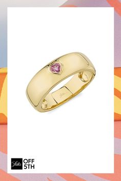 Pink Sapphire 14k Yellow Gold Imported Size Width, About 0.27" Please Note: Sapphires May Be Treated To Enhance Color And Clarity. Click Here For A Guide To Jewelry & Watches. Center Core - W Fine Jewelry > Saks Off 5th > Barneys Warehouse. Saks Fifth Avenue. Size: 7. Yellow Gold Jewelry For Valentine's Day, 14k Yellow Gold Heart Ring With Gemstone, Yellow Gold Heart Cut Jewelry Vs Clarity, 14k Yellow Gold Heart Cut Birthstone Ring, Yellow Gold Polished Heart Cut Ring, Valentine's Day Yellow Gold Birthstone Ring, Yellow Gold Heart Cut Birthstone Ring, Valentine's Day 14k Yellow Gold Birthstone Ring, 14k Gold Yellow Gold Birthstone Ring For Valentine's Day