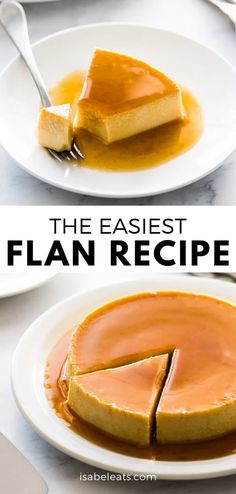 the easy flan recipe is ready to be eaten