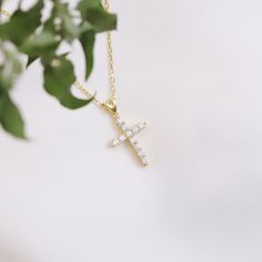 Your Gold Cross Necklace Jewelry is stylish, dainty and pretty ideal for everyday use. Details of solid gold handmade Cz Diamond Cross are very eye-catching. It is a great gift for your loved ones. This jewelry will be an indispensable piece of yours. This meaningful Christian Cross Pendant with high quality handwork will be a legacy you can leave to your family its.  * Cross Necklace Details * Material / Gold Kt : This elegant necklace is made of 14k and 18k Solid Gold * Available Gold Colors : Cross Gold, Cross Jewelry Necklace, Necklace Christian, Gold Cross Necklace, Gold Colors, Elegant Necklace, Jewelry Christmas, Christian Cross, Diamond Cross