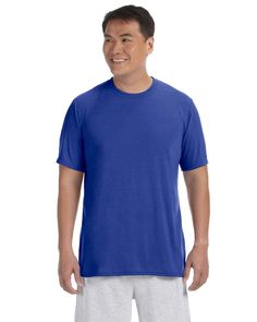 Adult Performance® Adult 5 oz. T-Shirt - ROYAL - L | Gildan Performance T-Shirt in Royal Blue Size Large | Polyester 42000, 00 Mens Workout Shirts, Blank Apparel, Blank T Shirts, Performance Wear, Tee Shirt Homme, Athletic Performance, Athletic Apparel, Workout Tshirts, Carolina Blue