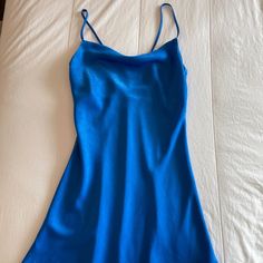 This Slip Dress Has A Beautiful Blue Color And Is Perfect For Many Different Occasions. Feel Free To Offer Different Price If Interested! Condition: Never Worn! Color: Blue Size: Xs Fitted Blue Slip Dress For Summer, Fitted Sleeveless Blue Slip Dress, Blue Fitted Midi Slip Dress, Blue Casual Slip Dress With Spaghetti Straps, Casual Blue Slip Dress With Spaghetti Straps, Blue Mini Length Slip Dress For Party, Blue Sleeveless Casual Slip Dress, Casual Blue Sleeveless Slip Dress, Elegant Blue Mini Dress For Beach