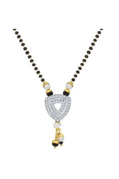 Buy Women's Alloy Mangalsutra in Black American Diamond, White Material, Fashion Jewellery, Diamond Necklace, Multi Color, Fashion Jewelry, Diamonds, Gold, Women Shopping