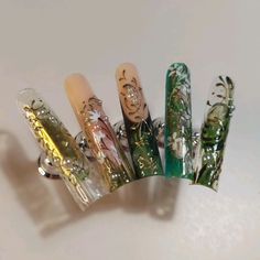 Editorial Nails, Lexi Nails, Retro Nails, Hippie Nails, Gothic Nails, Basic Nails, Really Cute Nails, Unique Acrylic Nails, Bling Acrylic Nails