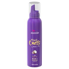 CURL, YOU GOT THIS. Whip your coils into shape with Aussie Miracle Curls Mousse. Infused with coconut and jojoba oil, this silicone-free mousse is created just for the curly-haired who need some frizz control, along with an added boost of volume and curl-definition. Simply pump into your palm, rub hands together and scrunch through wet hair. Focus on the roots for even more lift. Air dry or blow dry with a diffuser and let the good times curl! Aussie Miracle Curls, Aussie Hair, Curly Hair Mousse, Aussie Hair Products, Oil For Curly Hair, Curl Mousse, Styling Mousse, Hands Together, Curl Cream