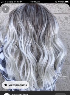 Blonde Hair With Silver Highlights, Straight Hair Highlights, White Blonde Highlights, Gray Balayage, Silver Blonde Hair, Icy Blonde Hair, Silver Highlights, Silver Hair Color, Silver Grey Hair