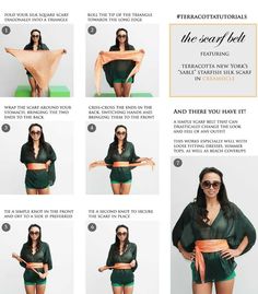 How To Tie Kimono Belt, Tying A Scarf As A Belt, Scarf Belt How To Tie A, How To Make A Belt Out Of A Scarf, How To Tie A Scarf As A Belt, Scarf Belt Ideas, Belt From Scarf, Scarf Belt Dress, Scarf With Belt