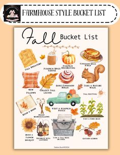 the farmhouse style bucket list for fall