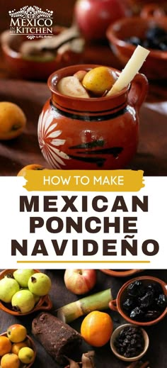 mexican ponchee naviddeno with oranges and apples in the background