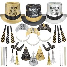 new year's eve party hats and decorations