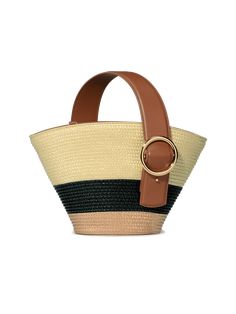 The Enchanted Raffia Fan Bag is a mesmerizing blend of natural raffia craftsmanship and Parisian-inspired design. Crafted with native raffia, this bag boasts both durability to withstand everyday use, and a lightweight canvas lining that provides comfort during your journeys or daily activities. The asymmetrical handle design adds a touch of avant-garde flair, while the premium metal hardware exudes a sense of luxury, making it a must-have accessory for the summer season. Ankara Cargo Pants, Cargo Pants Styled, Parisa Wang, Fashion Portrait Photography, Drawing Bag, Straw Basket, Raffia Bag, Woven Raffia, Handle Design