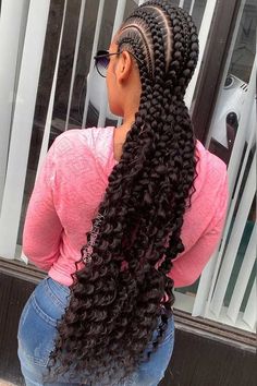 Bohemian Feed In Braids, Feed In Braids, Box Braids Styling