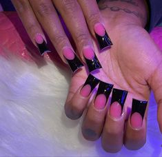 Duck Nails Acrylic, Trending Nail Colors, Nail Colors And Designs, Nail Business, Heart Eye, Drip Nails