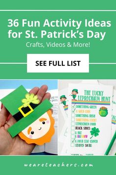 St. Patrick's Day Activity Ideas for Kids, St. Patrick's Day videos, St. Patrick's Day crafts for kids