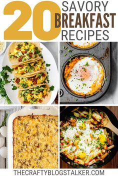 20 savory breakfast recipes that are easy to make and delicious for the whole family