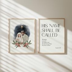 Celebrate the true meaning of Christmas with our Nativity Bible verse Christmas story print. Featuring the powerful words He will be called in a beautiful script, this Religious Christian Christmas wall art is a perfect addition to your holiday decor. This modern Christmas art piece serves as a reminder of the spiritual gift of love and grace that Christmas brings. Display this piece in your home to keep the spirit of the season alive all year round. 🎈DIGITAL FILES ONLY NO PRINTED MATERIALS OR Christmas Decorations Christian, Christian Christmas Decor Ideas, Christian Christmas Art, Nativity Christmas Decor, Modern Christmas Art, Christian Christmas Decorations, Christmas Verses, Christmas Card Sayings, Christmas Christian