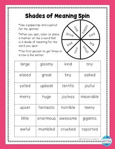 a printable worksheet with words and pictures to help students learn how to use the