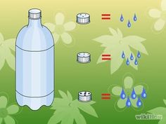 an image of a plastic bottle with water coming out of it and the words, how to make drip indicator from a plastic bottle